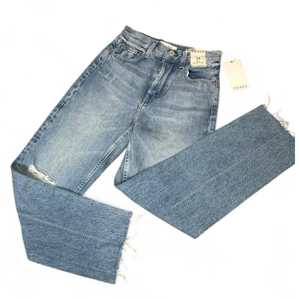 NWT Cropped Slim Straight TRAVE Jeans‎ $268 MSRP Size 24